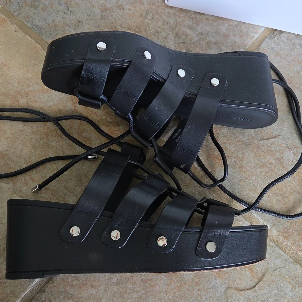 Rebecca Minkoff Black Wedge Iven  Sandals